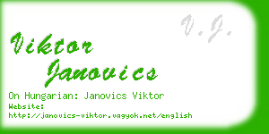 viktor janovics business card